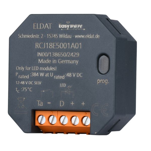 ELDAT RCJ18E5001A01-23K Unterputz-Dimmer für LED-Strips 12-48 VDC 