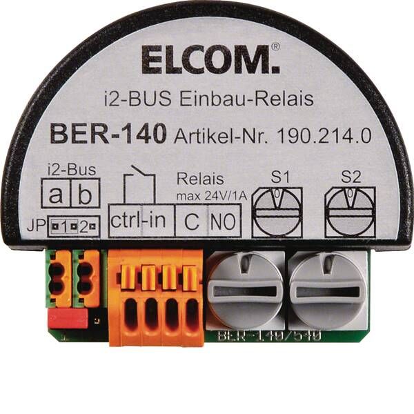 ELCOM BER-140 Schaltrelais 1fach mit Eingang UP i2Audio schwarz 1902140