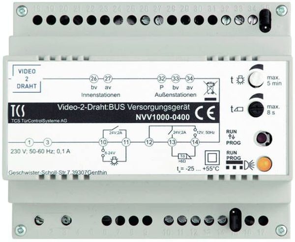 TCS NVV1000-0400 Video-2-Draht:BUS Versorgungsgerät