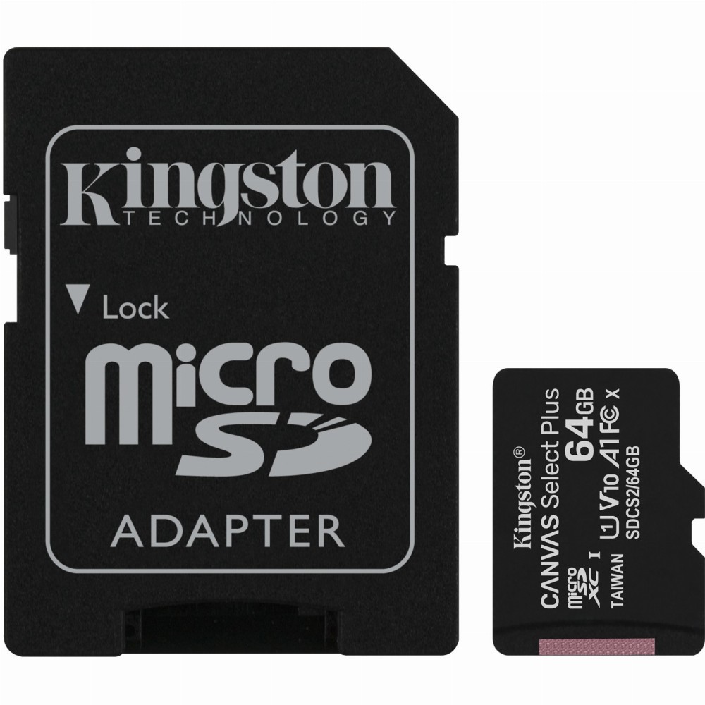 MicroSDXC 64GB Kingston Canvas Select Plus C10 UHS-I 100MB/s