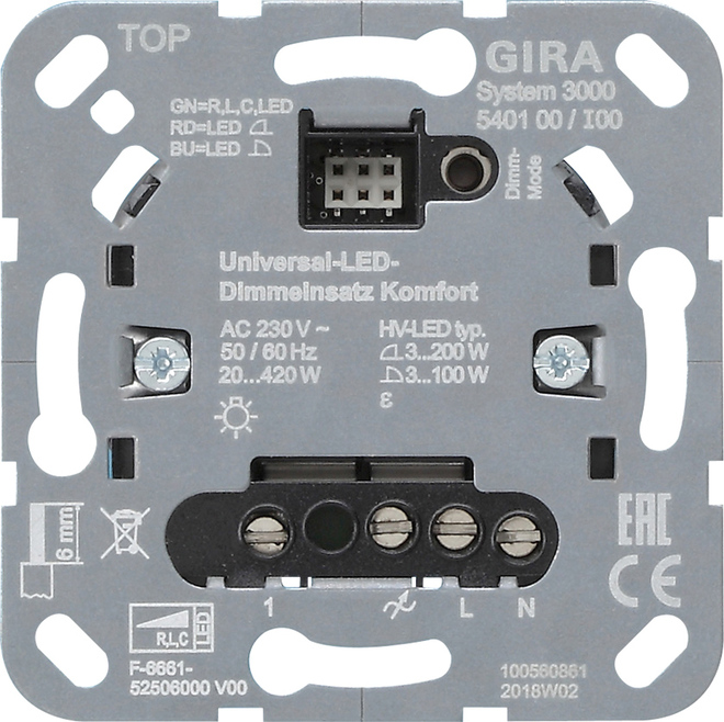 GIRA 540100 Uni-LED-Dimmeinsatz