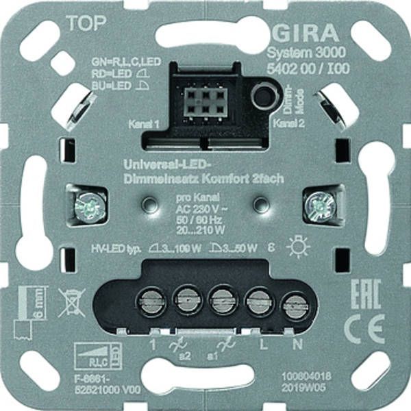 GIRA 540200 S3000 Uni-LED Dimmeinsatz Komfort 2f