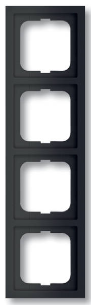 Busch-Jaeger 1754-0-4422 Future 4fach Rahmen schwarz matt 1724-885K