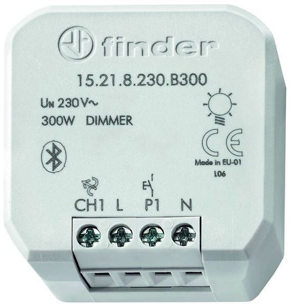 Finder 15.21.8.230.B30 Bluetooth Dimmer (YESLY-Dimmaktor), 1 Ausgang