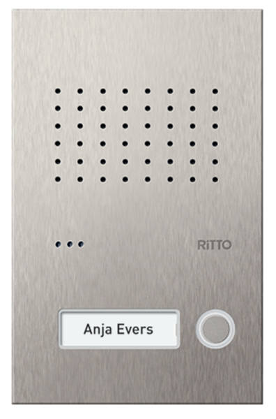 Ritto RGE1810125 TwinBus Acero pur Edelstahl-Türstation Audio, 1 WE, Edelstahl