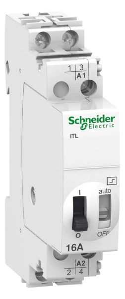 Schneider A9C30012 Fernschalter iTL 2polig 2S 16A 12VAC 50/60Hz 6VDC