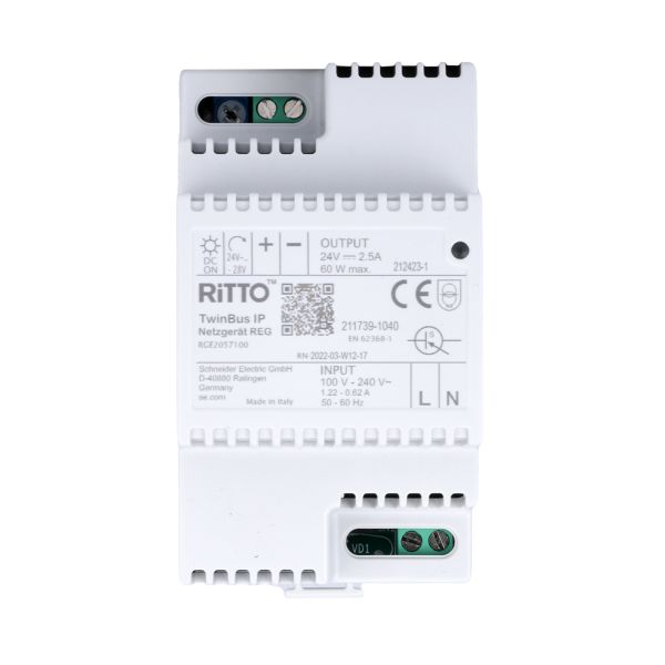 Ritto RGE2057100 TwinBus IP Netzgerät, 24 V DC, 60 W, grau