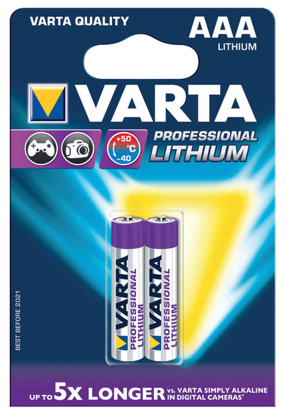 VARTA 6103301404 Professional Lithium Micro AAA 4B 6103