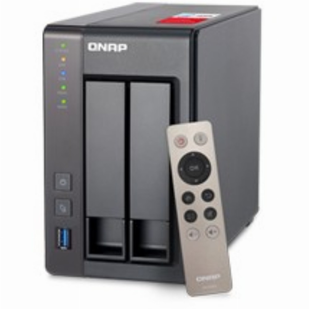 2-Bay QNAP TS-251+-2G Intel Celeron 2.0GHz Quad Core (up to 2.42GHz) Adapter