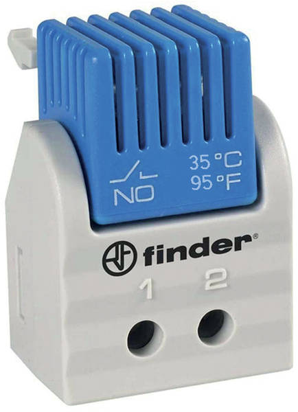 Finder 7T9100001300 Thermostat 5A Festwerte: AN bei 35°C. AUS bei 25°C