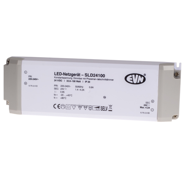 EVN SLD24100 LED-Netzteil NG 24V/DC 33,6100W IP20 dimmbar Phasenan-/abschnitt