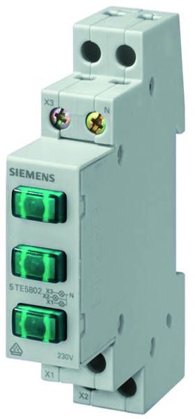 Siemens 5TE5802 Phasenmelder 3 Lampen 230V 3xgrün