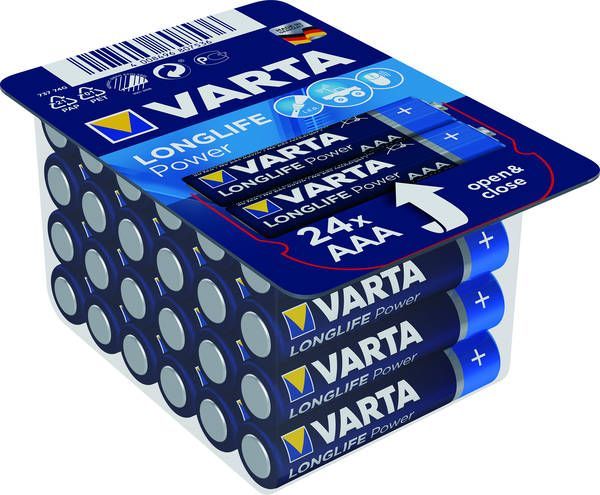 VARTA 4903301124 LONGLIFE Power AAA Big Box=24 Micro Alkali-Mangan LR03 1260mAh