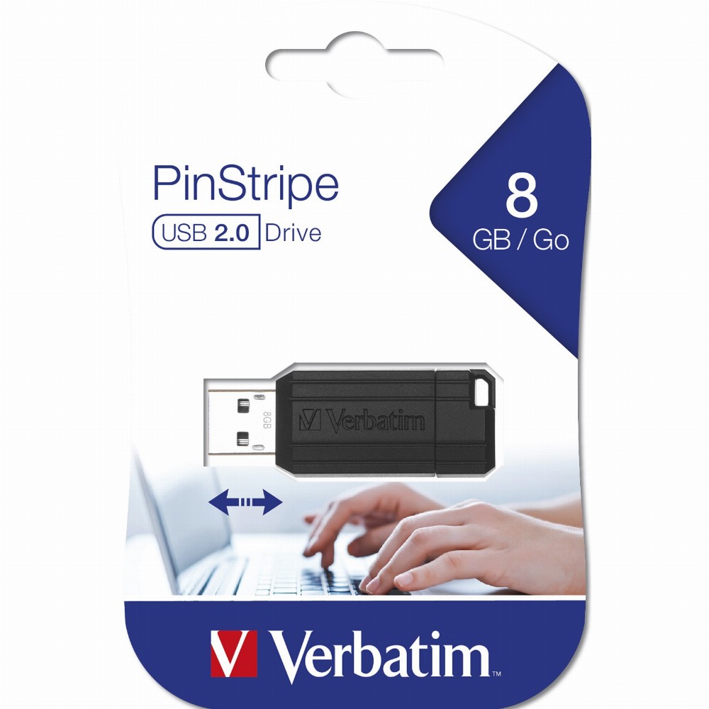 USB Stick 8GB Verbatim Store n Go PinStripe