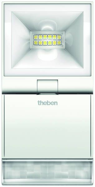 theben THELEDA S10 WH LED Strahler 10W weiß 4000K 840lm mit Bewegungsmelder Wand 1020921 EEK: A+ ( Spektrum A++ bis E )
