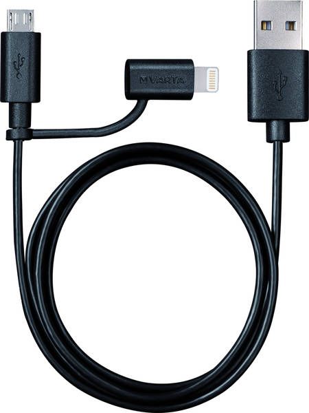 VARTA 57943101401 2in1 Charge+Sync Cable Lightning+Micro USB