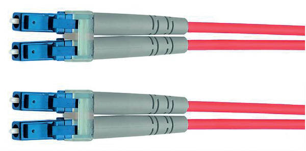 Telegärtner 100011322 Duplex-Rangierkabel 9/125 OS2,L=2 m 2xLC Duplex Stecker,blau