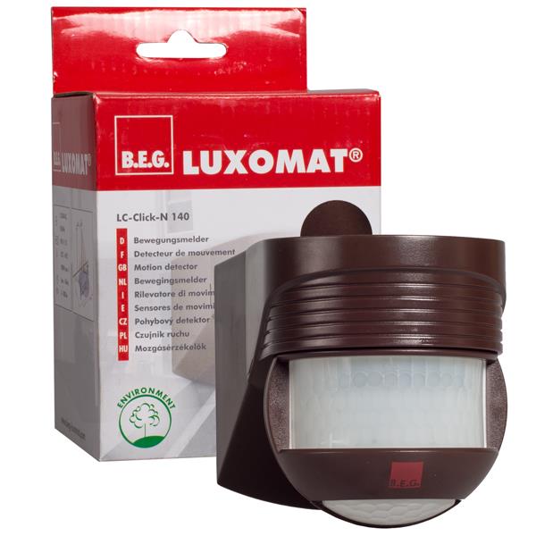 BEG 91011 Luxomat Bewegungsmelder LC Click 140 braun